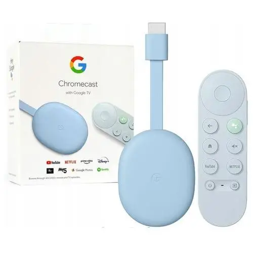 Odtwarzacz multimedialny Google Chromecast 4.0 4K Blue 4GB