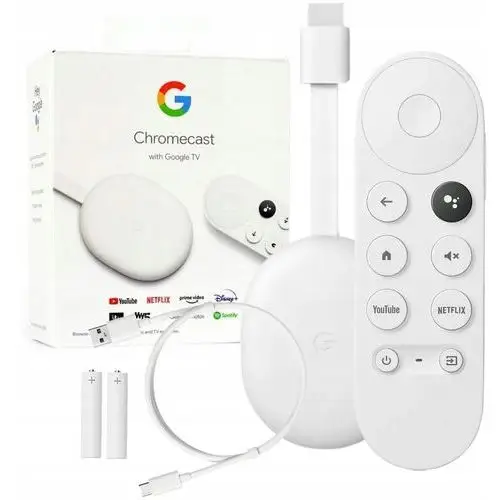 Odtwarzacz Multimedialny Google Chromecast 4.0 4K z Google Tv Bt WiFi 5