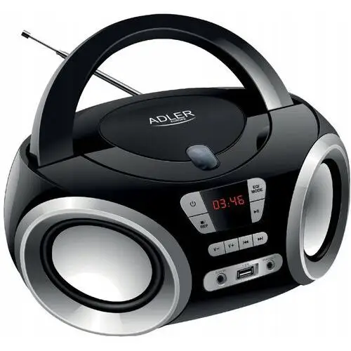 Odtwarzacz Radio Boombox CD MP3 Usb Adler Czarny