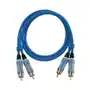 Kabel audio, Cinch Oehlbach 2701, [2x złącze męskie cinch - 2x złącze męskie cinch], 1 m, niebieski Sklep on-line