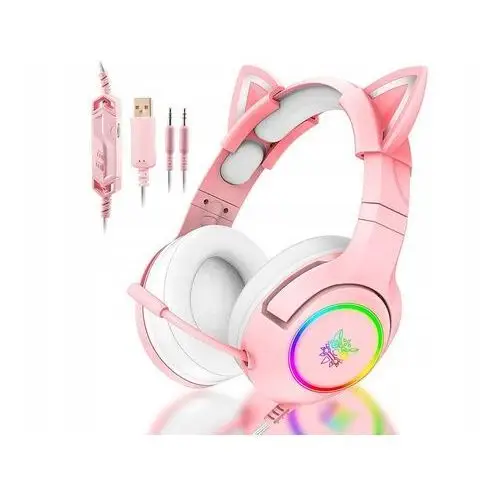 Słuchawki ONIKUMA K9 Cat RGB Różowy
