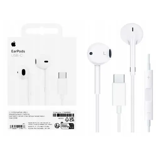 Oryginalne Słuchawki Apple Earpods Usb-c MTJY3ZM/A iPHONE 15 15 Pro Max