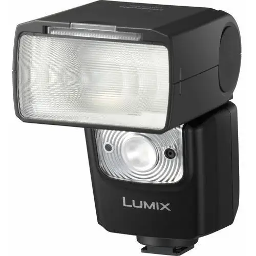 Panasonic DMW-FL580 zewnętrzna lampa błyskowa (szybkie ładowanie - ok. 1,7s, bezprzewodowe sterowanie, funkcja diody LED), czarna, DMW-FL580LE