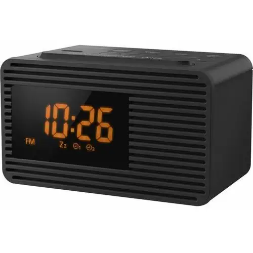Panasonic RC-800 radio FM z budzikiem (możliwość zapisania 10 stacji, duży wyświetlacz, funkcje timera, pełnozakresowy głośnik o średnicy 5cm), czarne, RC-800EG-K