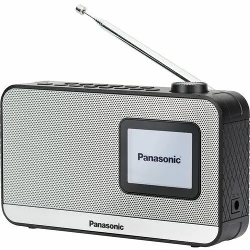 Panasonic RF-D15 przenośne radio DAB+ z technologią Bluetooth (mocny dźwięk, kompaktowy rozmiar, Bluetooth, kolorowy wyświetlacz 2,4", budzik)