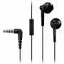 Panasonic RP-TCM55 tradycyjne słuchawki douszne (przetworniki 14.3mm, magnes neodymowy, 10Hz–24kHz, wbudowany mikrofon i pilot, kabel 1.2m), czarne Sklep on-line