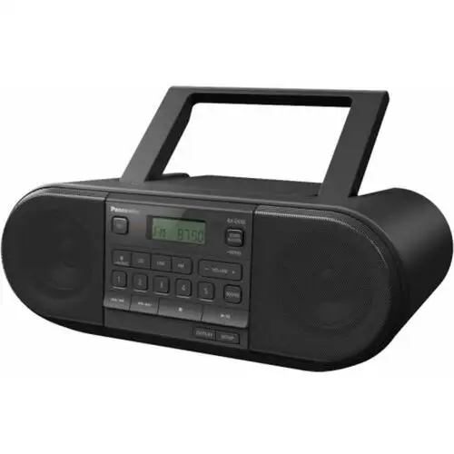 Panasonic rx-d550 przenośny odbiornik radiowy o dużej mocy 20w (cd, bluetooth, usb, pełnozakresowe głośniki 8cm, sound booster, na baterie), czarny