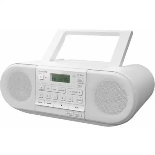 Panasonic RX-D552 przenośny odbiornik radiowy DAB+ o dużej mocy 20W (CD, Bluetooth, USB, głośniki 8cm, Sound Booster, na baterie), biały