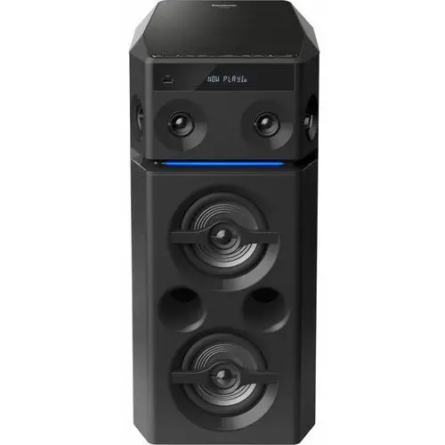 Panasonic sc-ua30 głośnik bezprzewodowy (3300w, bluetooth, usb, fm, 4 głośniki wysokotonowe 4cm, airquake bass, aplikacja max juke, karaoke), czarny