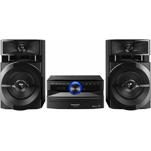 Panasonic SC-UX100 zestaw Power Audio (300W, 13cm głośnik niskotonowy, Bluetooth, CD, USB, FM, aplikacja MAX Juke, Local Preset Equalizer), czarny, SC-UX100E-K