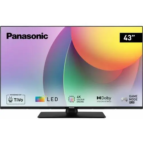 Panasonic TB-43W60A telewizor LED 4K Ultra HD technologią TiVo 43" (DVB-T2/HEVC, 4K Color Engine, Dolby Vision, Dolby Atmos, tryb Game Mode Plus), TB-43W60AEZ