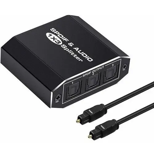 Audio splitter 1x3 spdif toslink rozdziel optyczny Pawonik