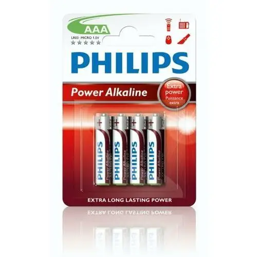 PHILIPS BATTERY ALKALINE POWERLIFE LR03/AAA BLI4 (LR3PB4C/10)
