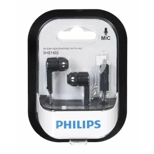 Philips Słuchawki z mikrofonem she1405bk