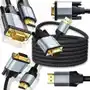 Pixel Długi kabel adapter przewód hdmi do vga full hd 1080p gold Sklep on-line