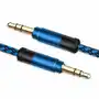 KABEL MINI JACK 3,5MM Przewód Wtyk AUX Audio OPLOT DŁUGI MOCNY do Auta 1m Sklep on-line