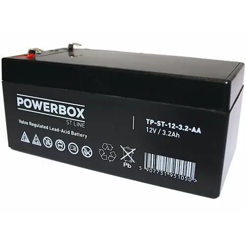 Akumulator żelowy bezobsługowy agm 12v 3,2ah Powerbox