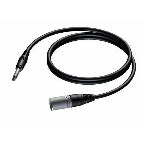 Procab kabel xlr męski - 6.3 mm jack męski stereo 1.5m