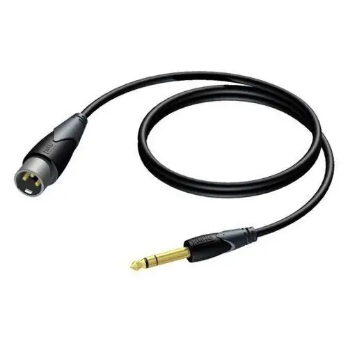 PROCAB Kabel XLR Męski - 6,3 mm Jack Męski Stereo 3 m