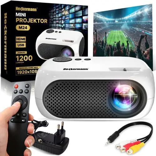 Projektor Rzutnik 1080P Led Przenośny Full Hd 1200 Lumenów 2