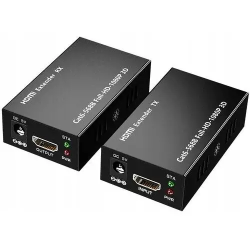 Przedłużacz Hdmi Nadajnik odbiornik transmiter 1080P Hd Ethernet Cat6 60m