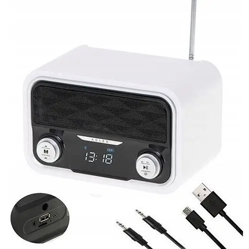 Przenośne Radio Bluetooth z LCD Fm MP3 Sd Aux Usb 2.0 micro Usb Stereo