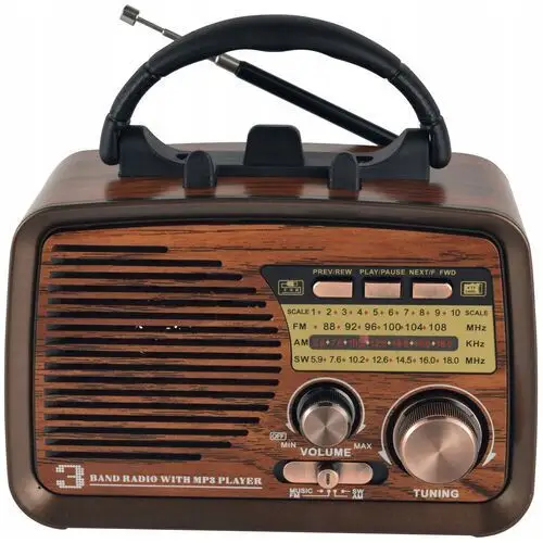 Przenośne Radio Kuchenne Retro Fm Usb Sd Bluetooth Przenośne Budowlane