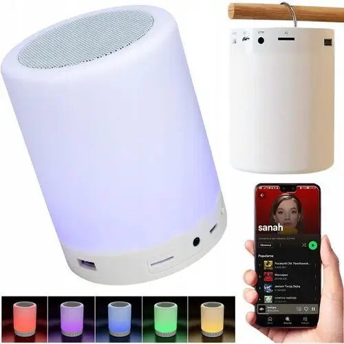 Przenośny Bezprzewodowy Głośnik Boombox Rgb Led Bluetooth Jack Aux Pendrive