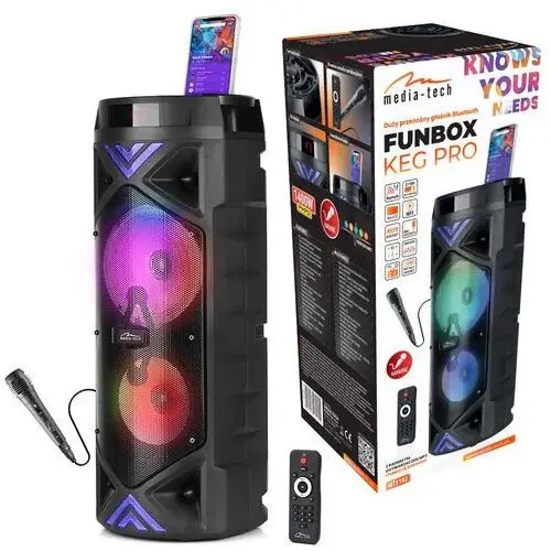 Przenośny głośnik Bluetooth 5.0+EDR Media-tech Funbox Keg Pro 1400W Karaoke