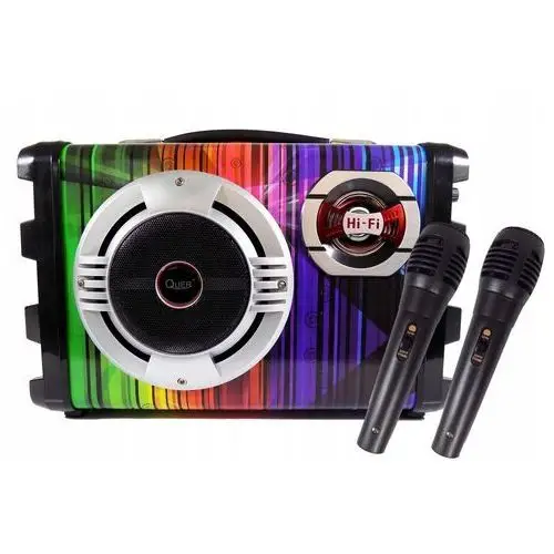 Przenośny Zestaw Karaoke 7W1 2 Mikrofony Usb Bt