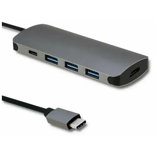 Adapter USB-C M/3xUSB 3.0 F/USB-C F/HDMI F QOLTEC