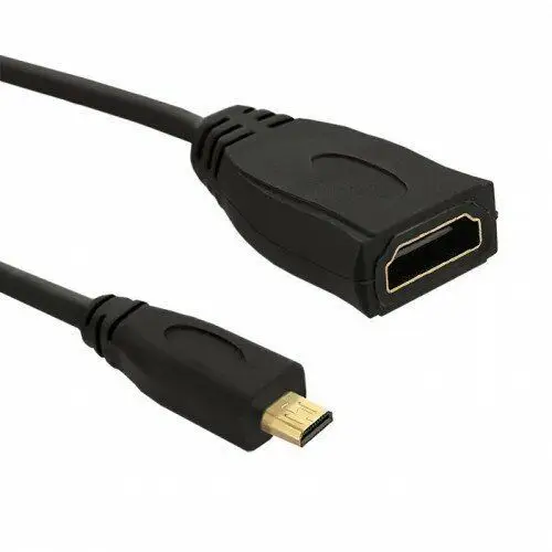 Kabel Qoltec Micro HDMI - HDMI (M/Ż) Czarny 0.2m (50399)