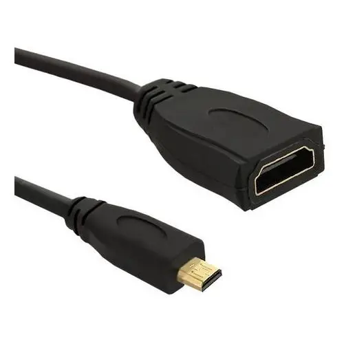 Kabel Qoltec Micro HDMI - HDMI (M/Ż) Czarny 0.2m (50399)