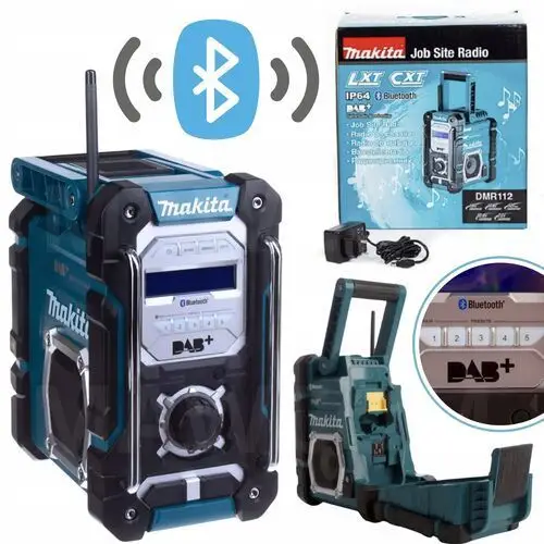 Radio budowlane Makita DMR112 Odbiornik Radiowy Bluetooth Akumulatorowe
