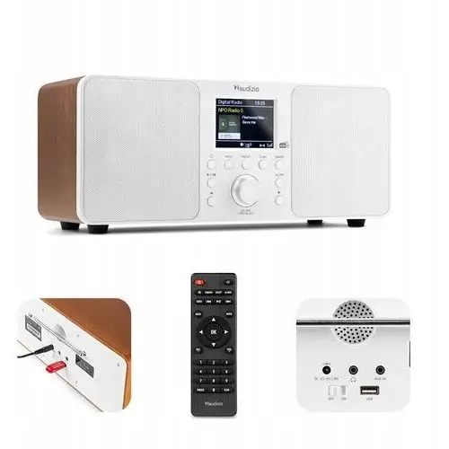 Radio Dab+ tuner Fm bluetooth białe Audizio do kuchni salonu sypialni biura