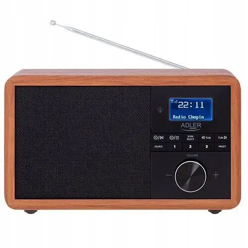 Radio Internetowe Dab+ Fm Retro Drewniane Bluetooth 5 Czyt. Sd Usb Aux LCD