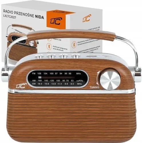 Radio Kuchenne Akumulator Przenośne Bluetooth Usb Fm Stylowe Retro Vintage