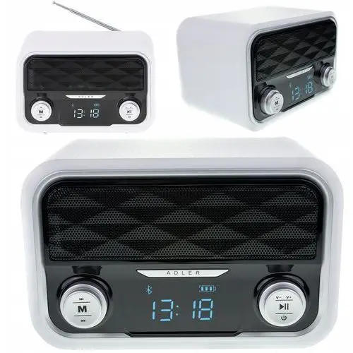 Radio Kuchenne Cyfrowe Retro Fm z MP3 Głośnik Bluetooth Sieć Akumulator Usb