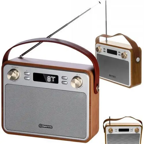 Radio Kuchenne Retro Bluetooth Przenośne Manta Capri RDI915X Akumulator Sd