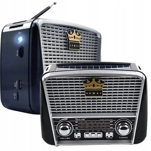 Radio Kuchenne Solarne Przenośne Retro Am Fm Na Baterie Sieciowe Usb Fm Sd