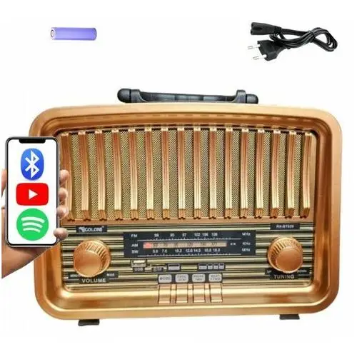 Radio Kuchenne Vintage Fm akumulatorowe z Bluetooth Usb do Salonu