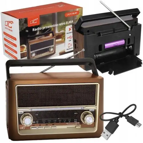 Radio przenośne Fm Ltc Elma retro bluetooth LXLTC118UBT