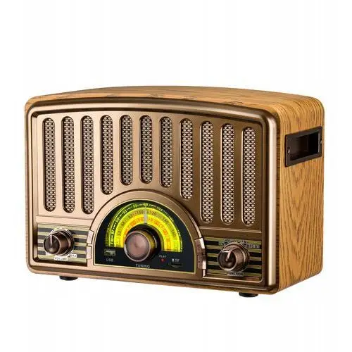 Radio retro Memphis Retropolis 1200mAh microSD Usb Bluetooth zasięg 25m Led