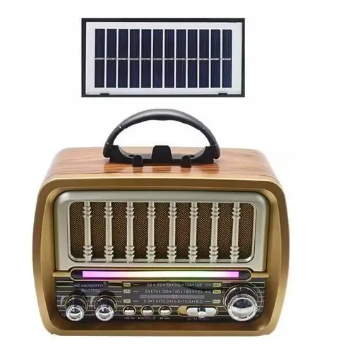 Radio Retro Przenośne Kuchenne Led Panel Solarny Bluetooth Usb Akumulator