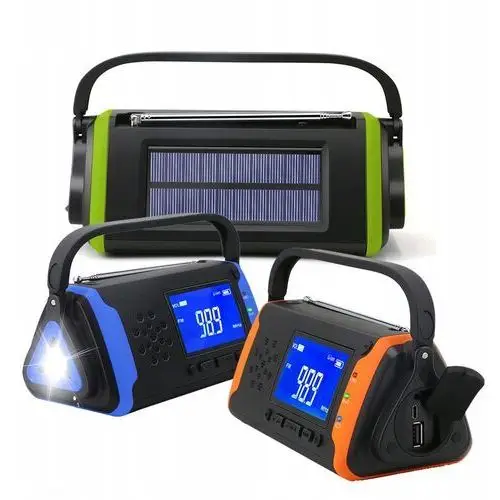 Radio Solarne Am Fm Sos Bluetooth Powerbank 4000