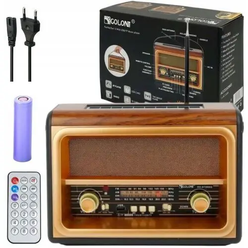 Radio Vintage Fm akumulatorowe z Bluetooth Usb Solar