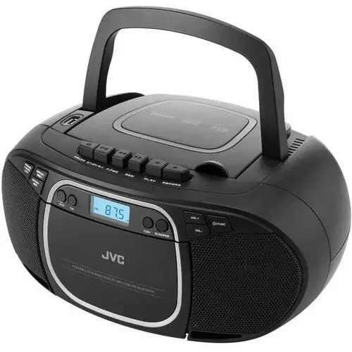Radioodtwarzacz Radio Fm Boombox Jvc CD Usb Bluetooth Aux 3W Czarny