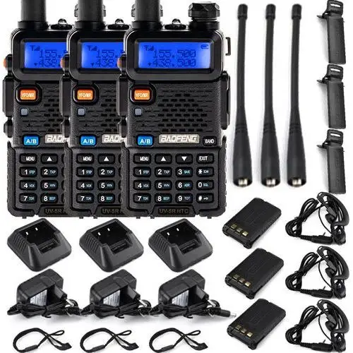 Radiotelefon Krótkofalówka Krótkofalówki Pmr Vhf Uhf Baofeng UV-5R Htq x3