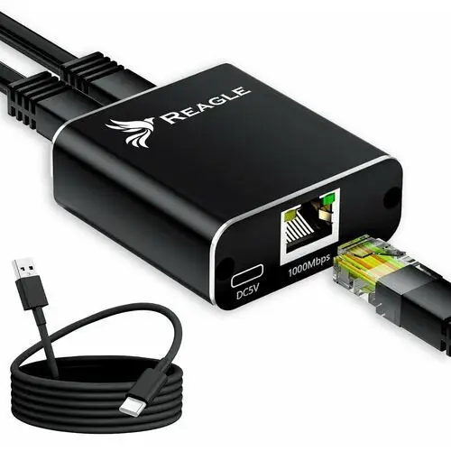 Adapter rozdzielacz switch splitter lan ethernet rj45 2xrj45 1000m 1gb Reagle