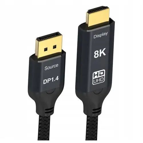 Reagle Kabel Display Port do Hdmi Dp DisplayPort 8K@60Hz 4k@144Hz 3M